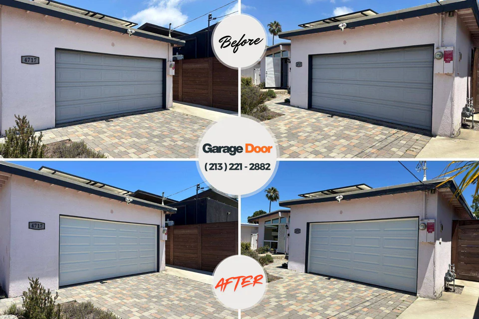 Before and after: garage door opener repair Glasgow Village, MO